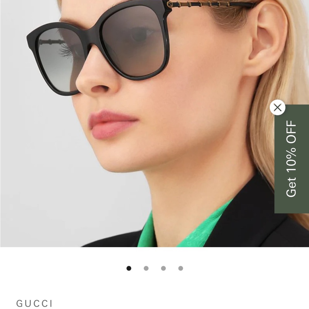 Gucci Brown authentic Sunglasses Bamboo Frame